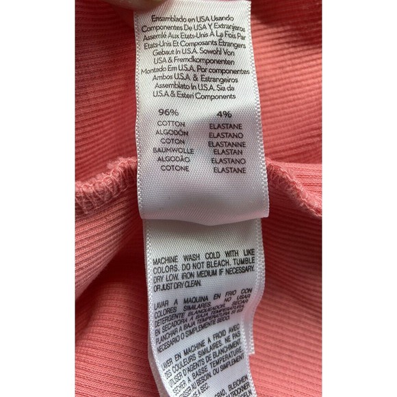 Mother Move It Womens The Chin Ups Tank Size M Coral Ribbed Racer Style Slim Fit - Picture 7 of 13